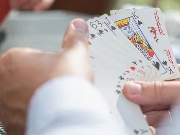 Men playing poker