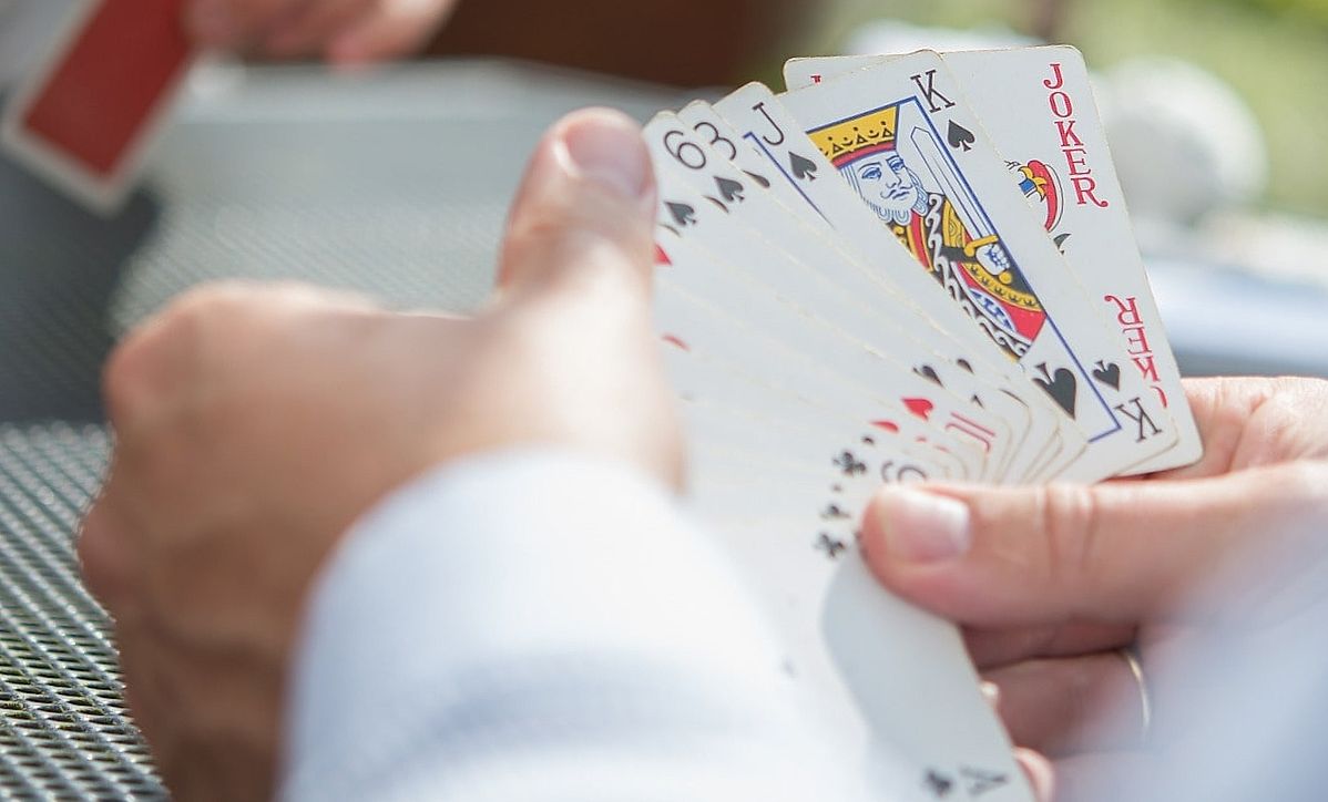 Men playing poker